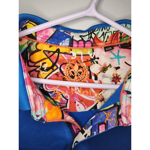 Au Noir Polo Size 6/2XL Blue - Picture 3 of 5